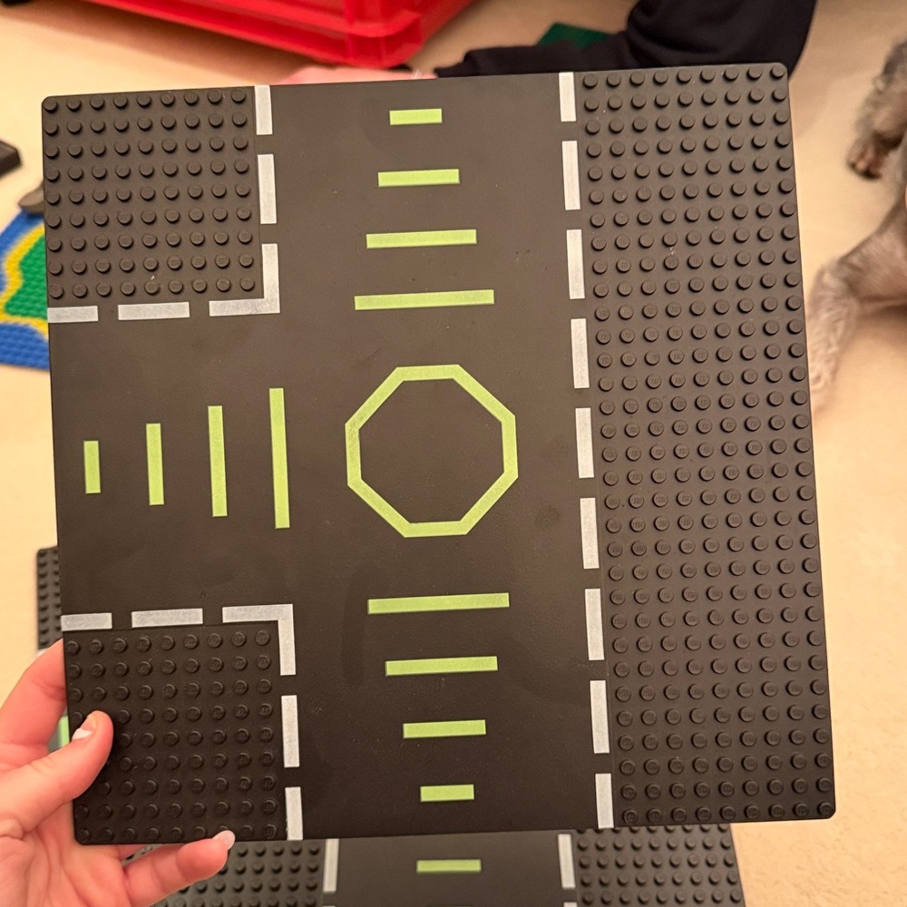 Lego Town Vintage black Base Plate Road Race Track 32 x 32 - 5pcs - Picture 2 of 5